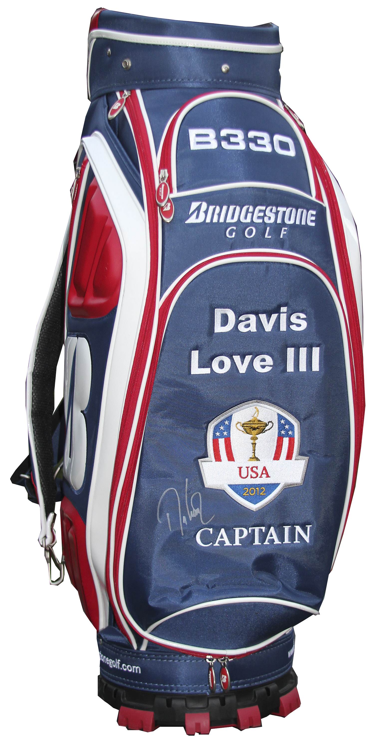 Lot Detail Davis Love III Signed Golf Bag Used at the Ryder Cup in