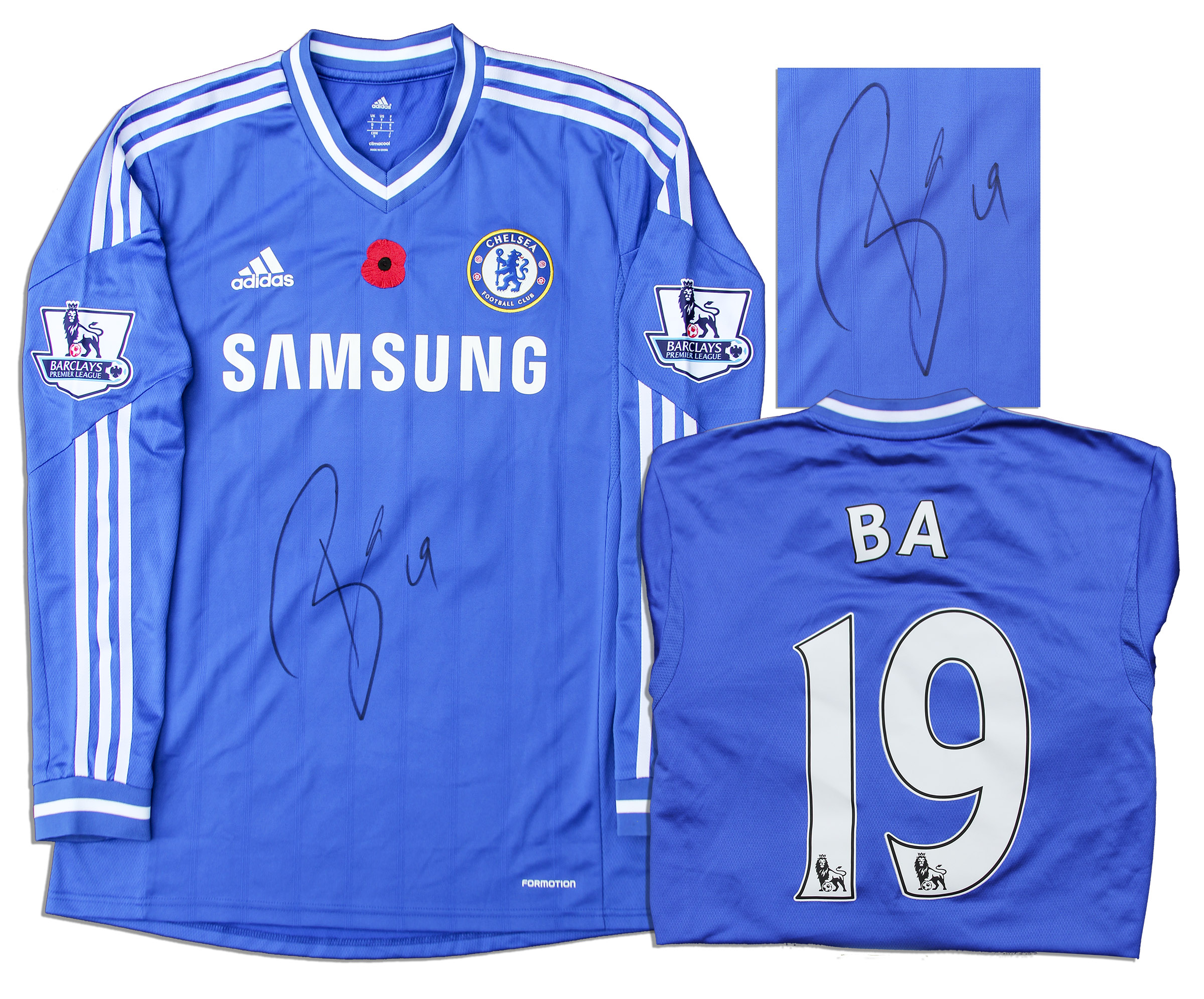 Lot Detail Demba Ba Match Worn Chelsea Football Shirt Signed