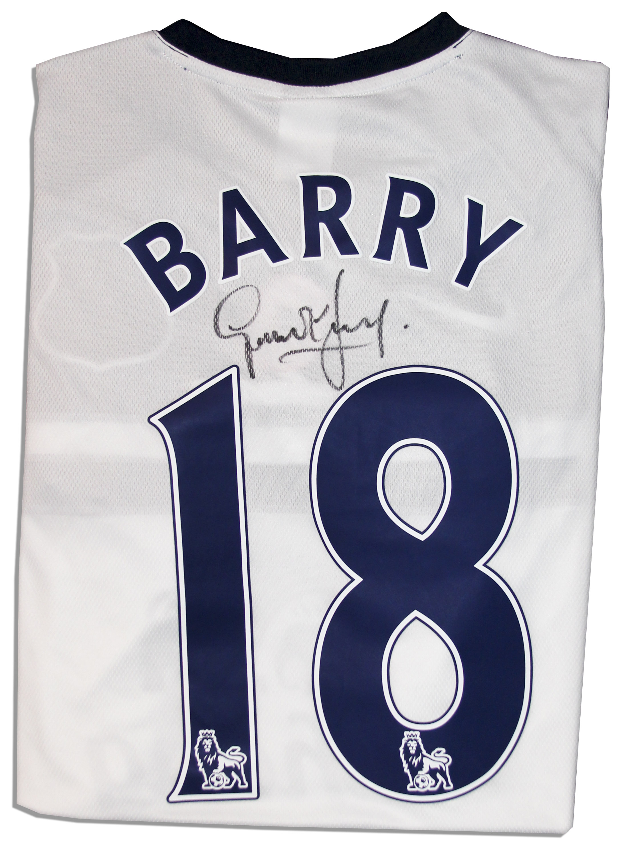 Lot Detail Gareth Barry Match Worn Everton Football Shirt Signed