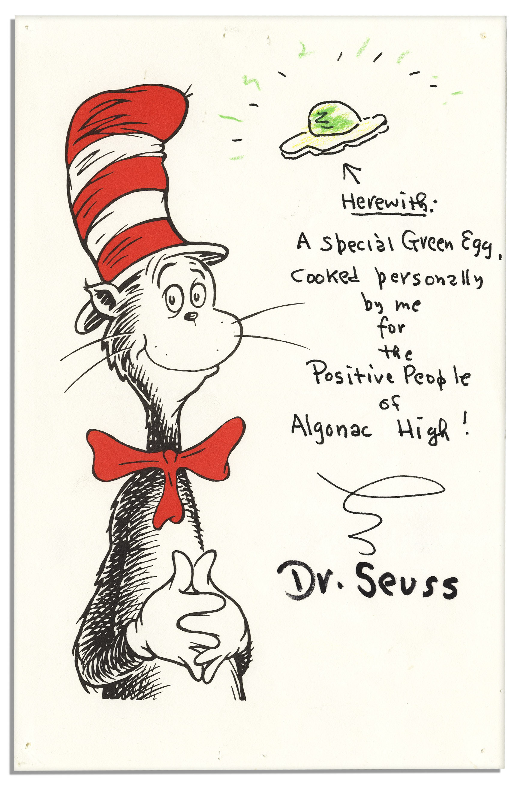 Dr. Seuss Autograph; Dr. Seuss Autograph Auctions for 40,805