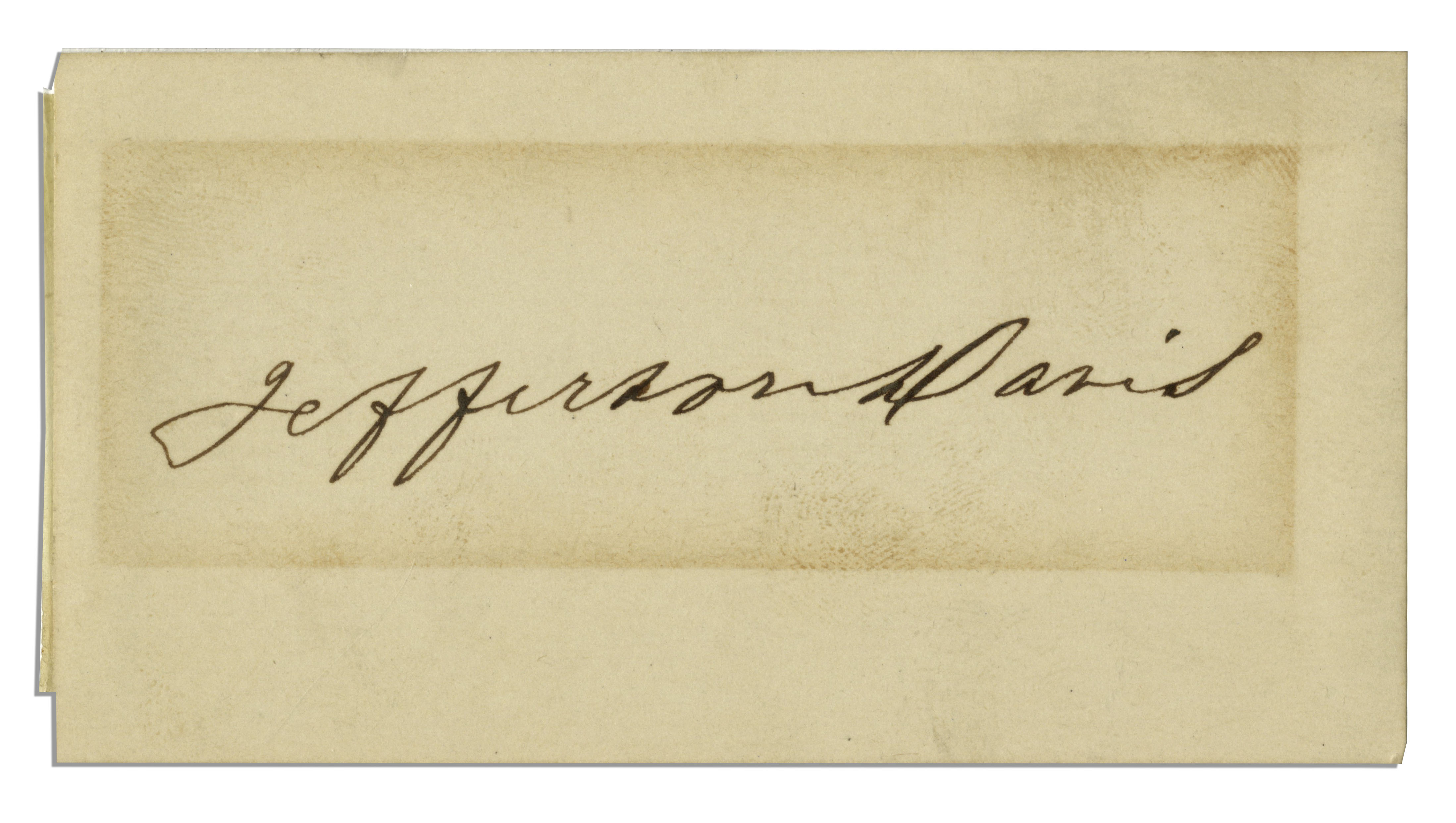 Lot Detail Jefferson Davis Signature