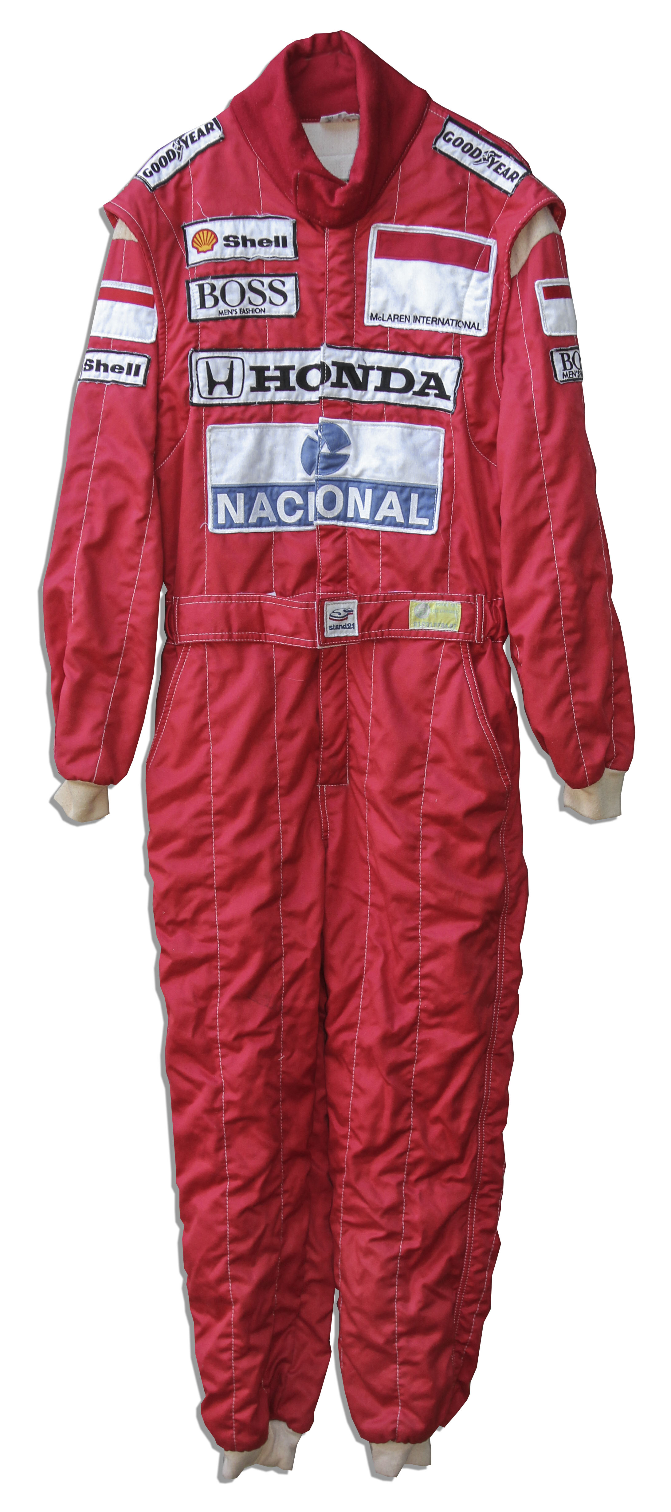 Lot Detail Ayrton Senna Rare Worn Racing Suit Extremely Rare