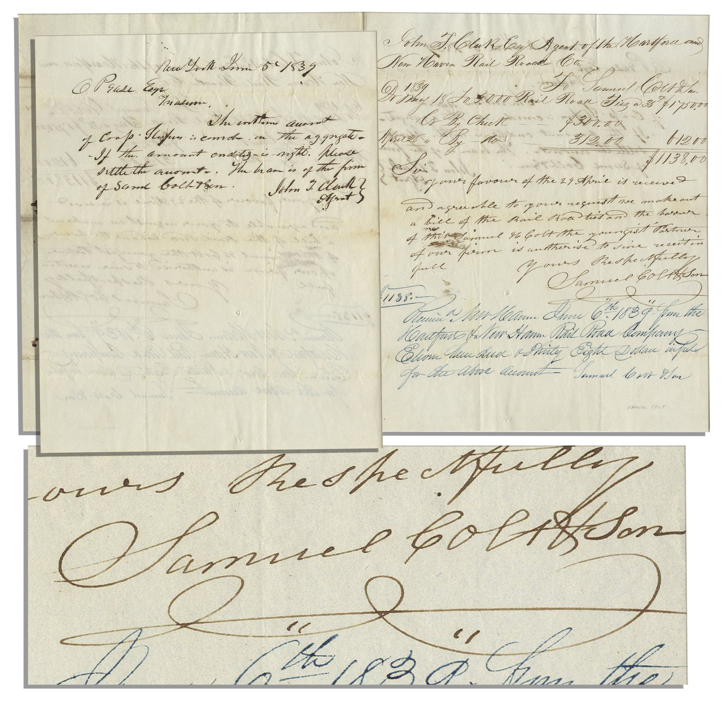 Lot Detail Autograph Letter Signed by Samuel Colt, Founder of Colt's
