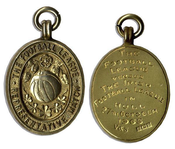 Lot Detail Football League SilverGilt Medal From the Representative