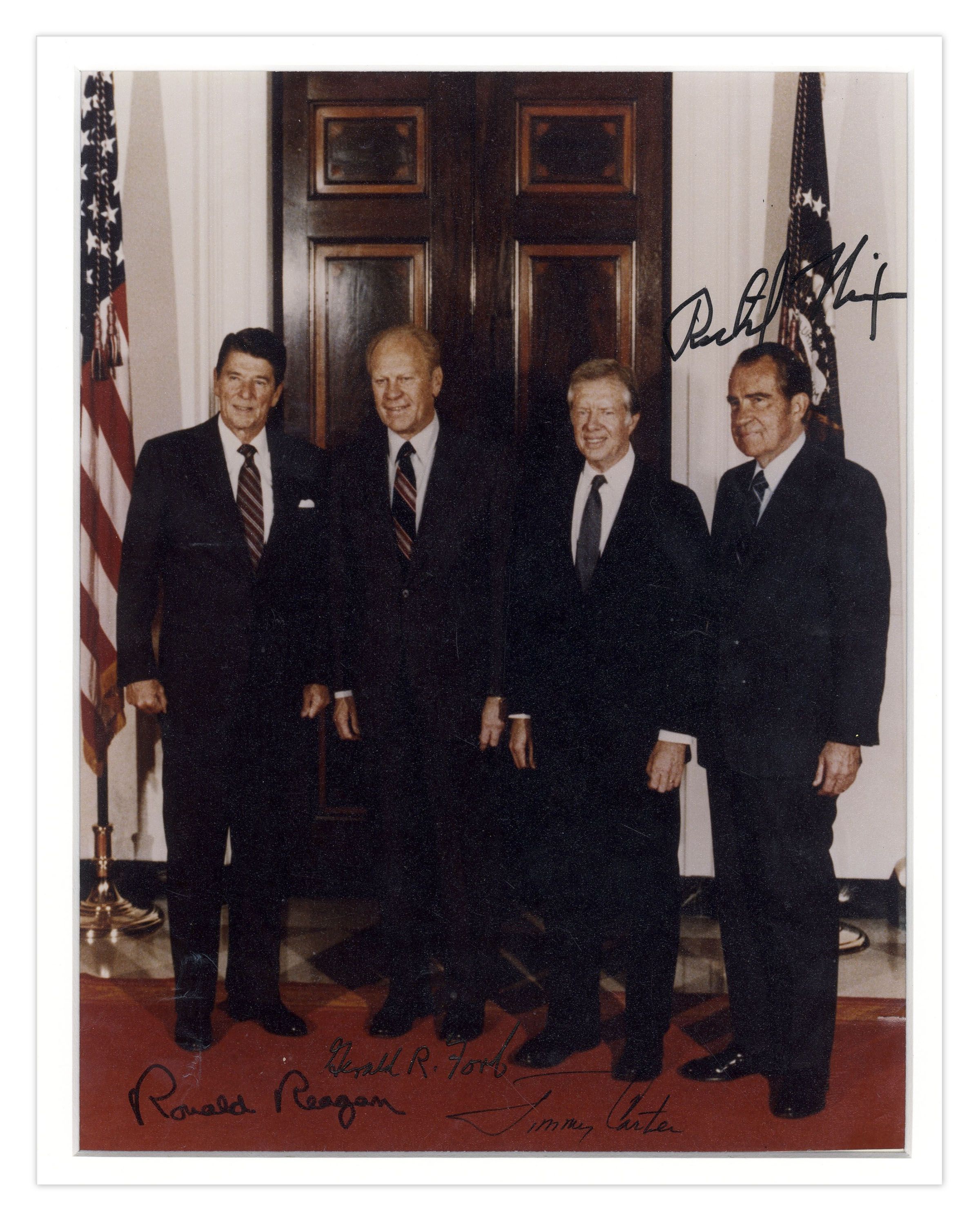 Lot Detail Rare 8'' x 10'' Photograph Signed by Four Presidents