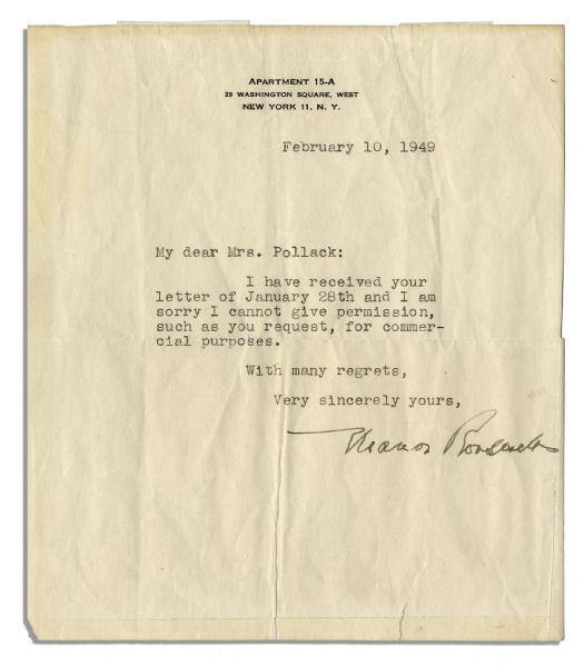 Lot Detail Eleanor Roosevelt Typed Letter Signed Shortly After WWII
