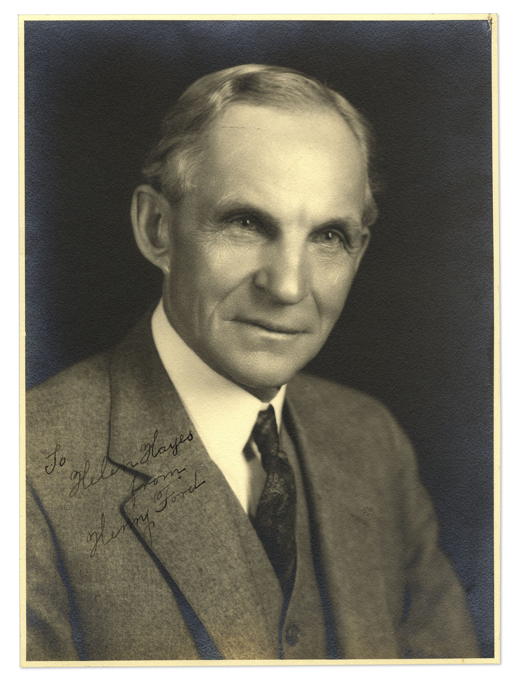 Lot Detail Henry Ford Signed Photo, Inscribed to Helen Hayes From Her