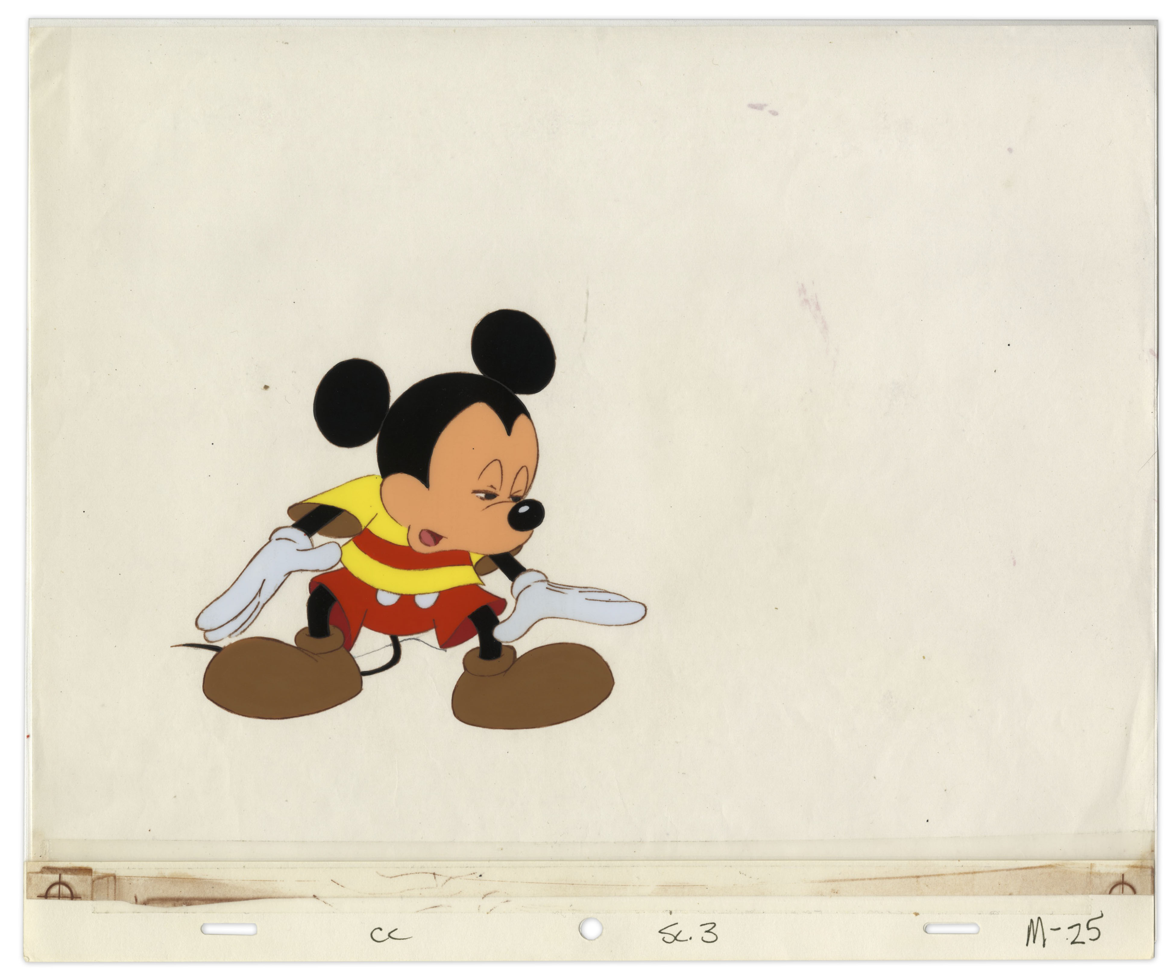 Lot Detail Mickey Mouse Animation Cel by Walt Disney Co.