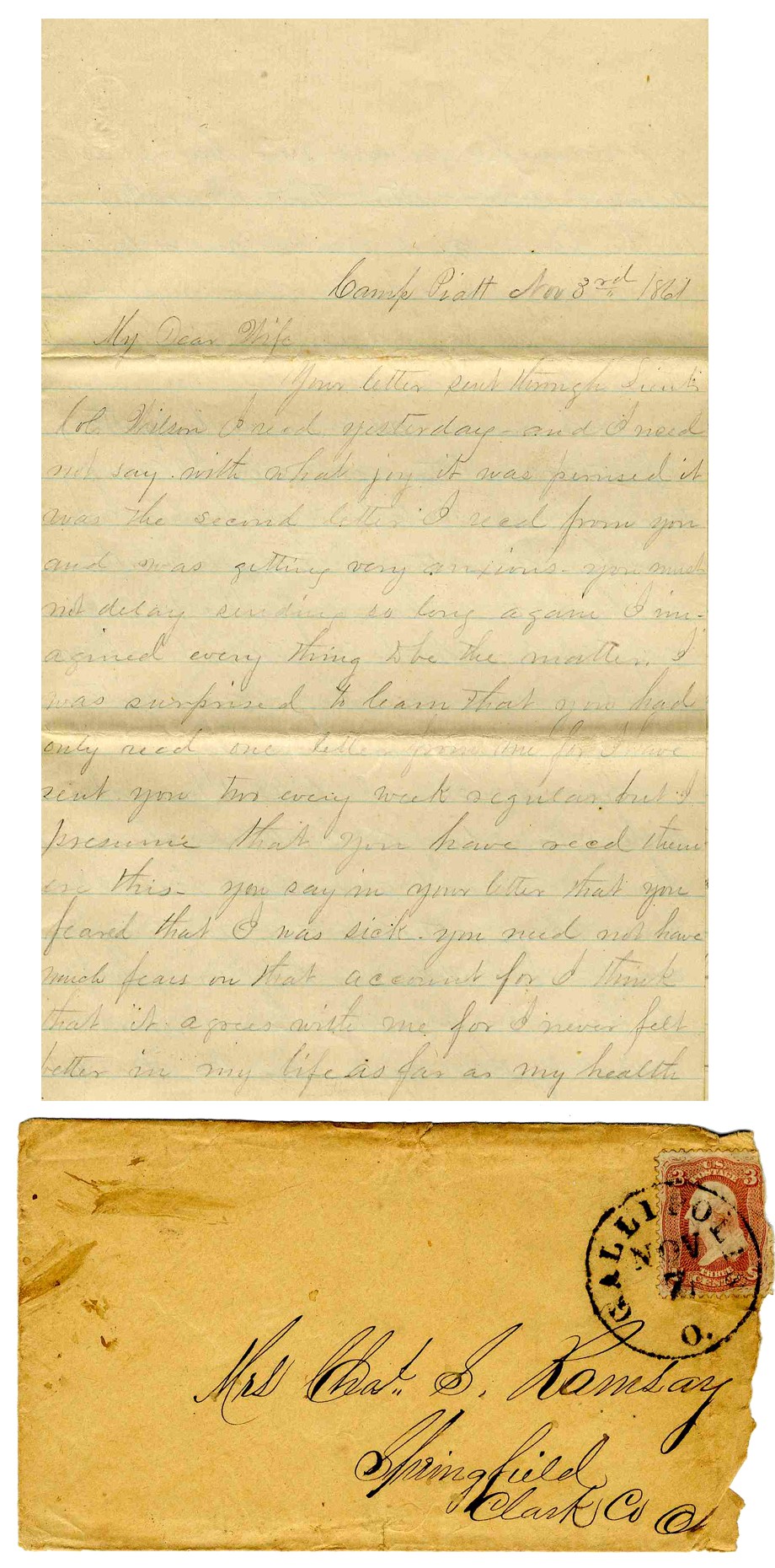 Lot Detail 1861 Civil War Letter From Soldier in the 44th Ohio