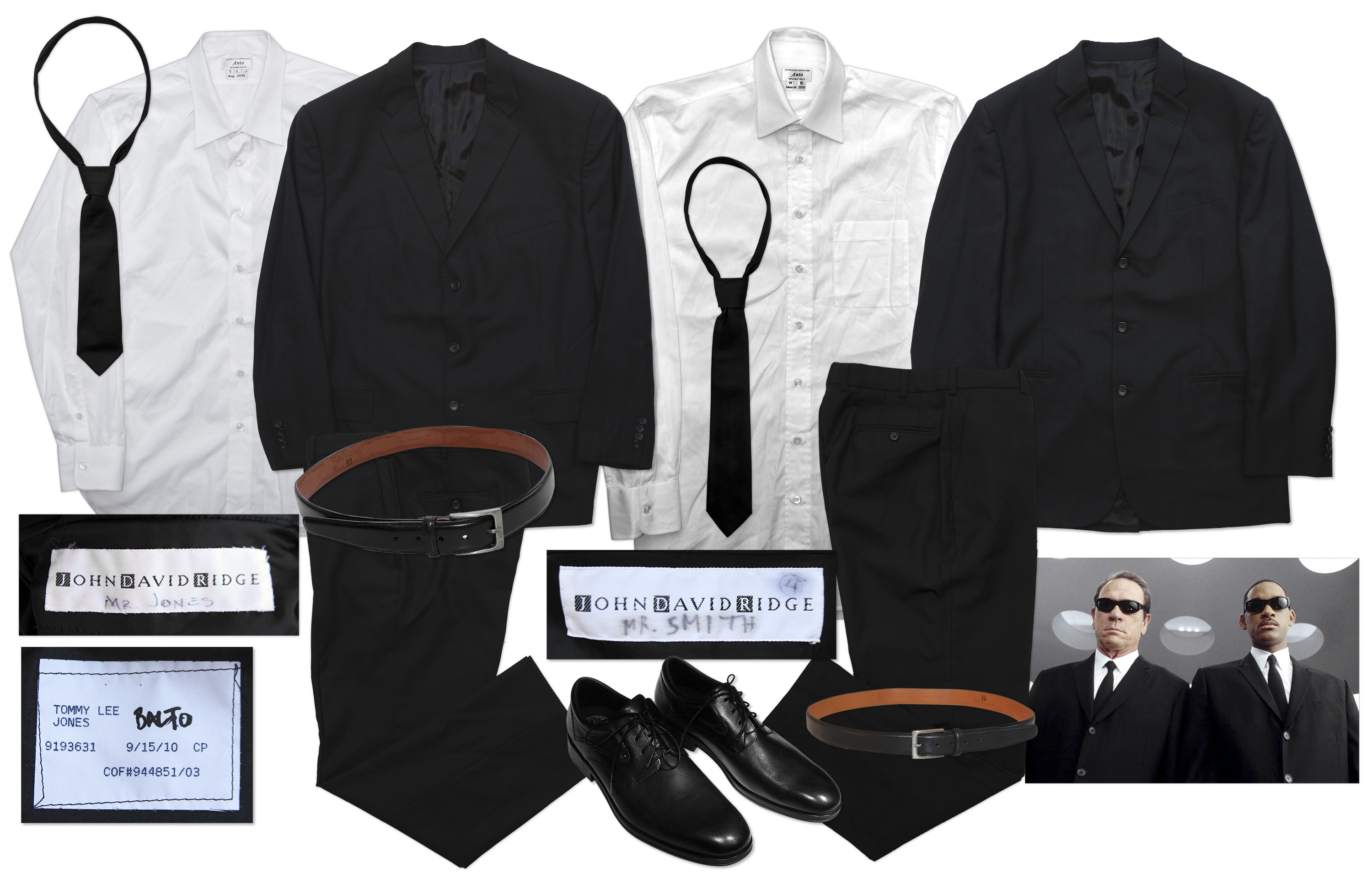 Lot Detail Iconic Black Suits from ''Men in Black 3'' ScreenWorn by