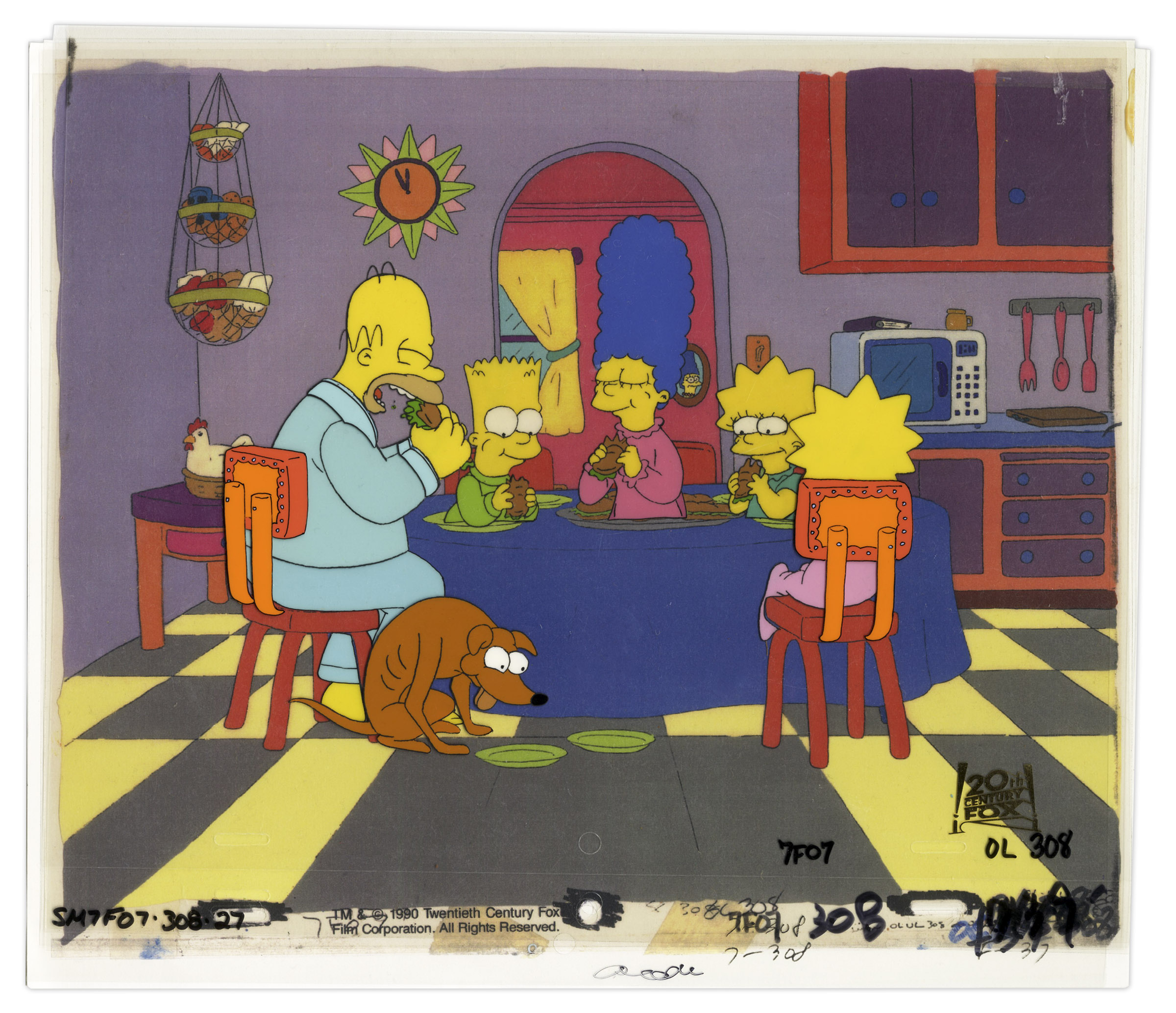 Lot Detail ''The Simpsons'' Hand Painted Cels Featuring Simpson