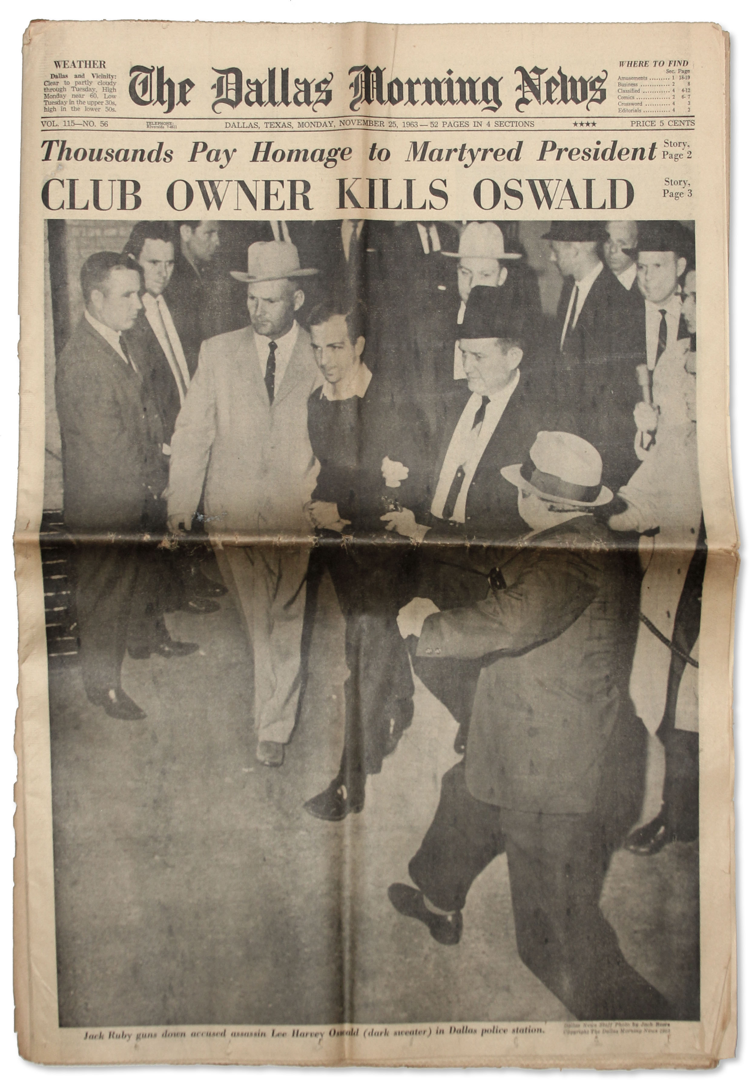 Lot Detail JFK Assassination Newspaper Complete 25 November 1963