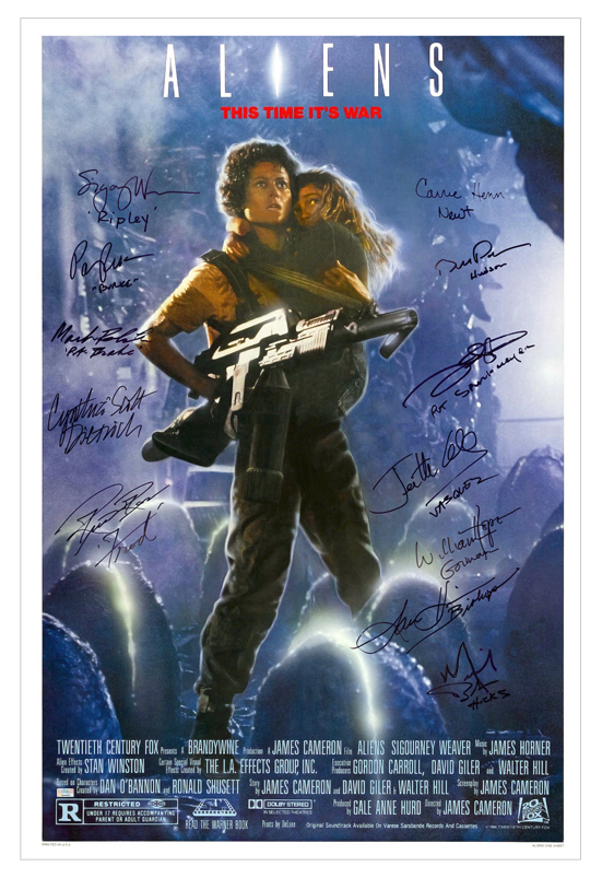 Lot Detail ''Aliens'' Cast Signed 27'' x 40'' Movie Poster