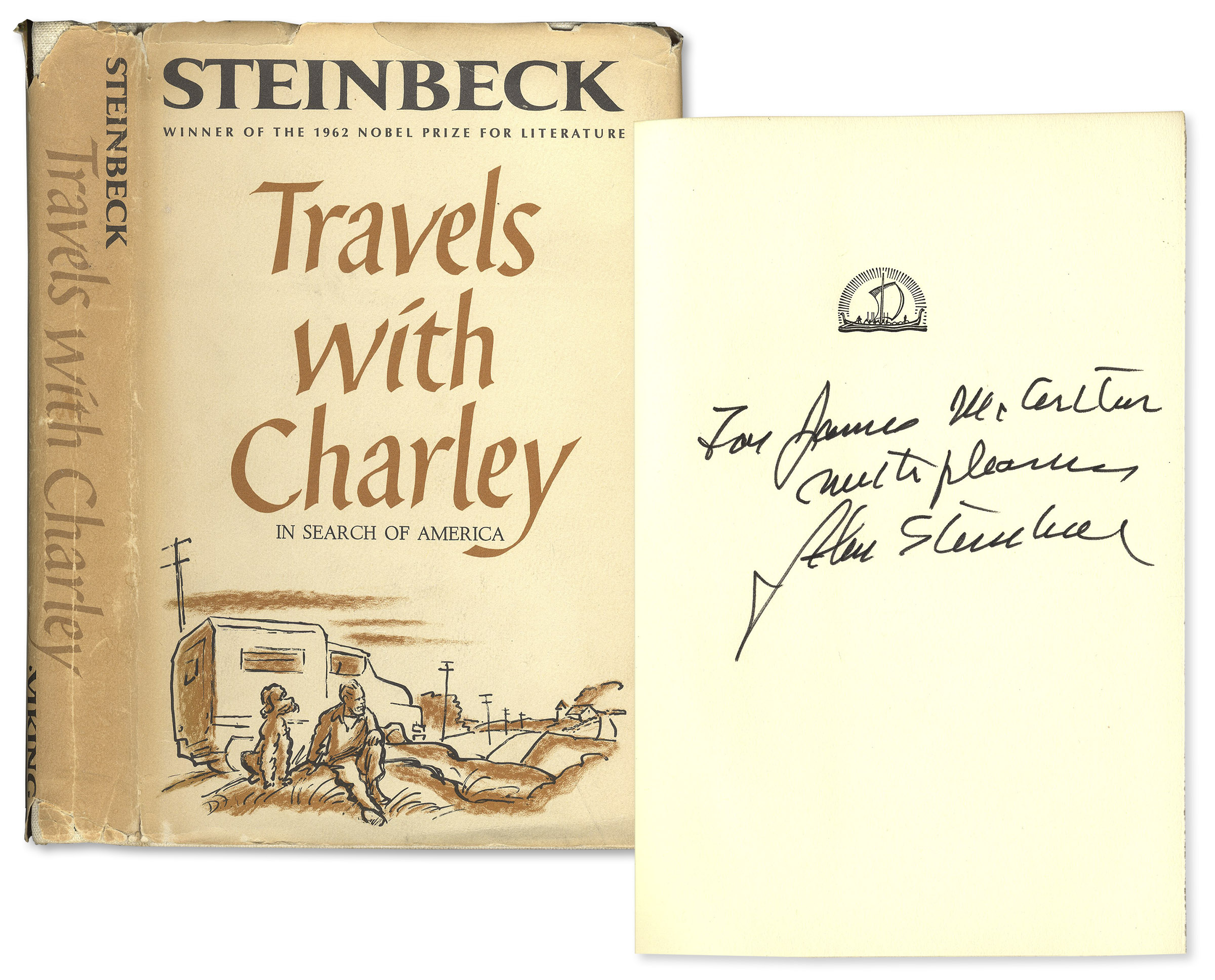 Item Detail John Steinbeck Signed Copy of ''Travels With Charley
