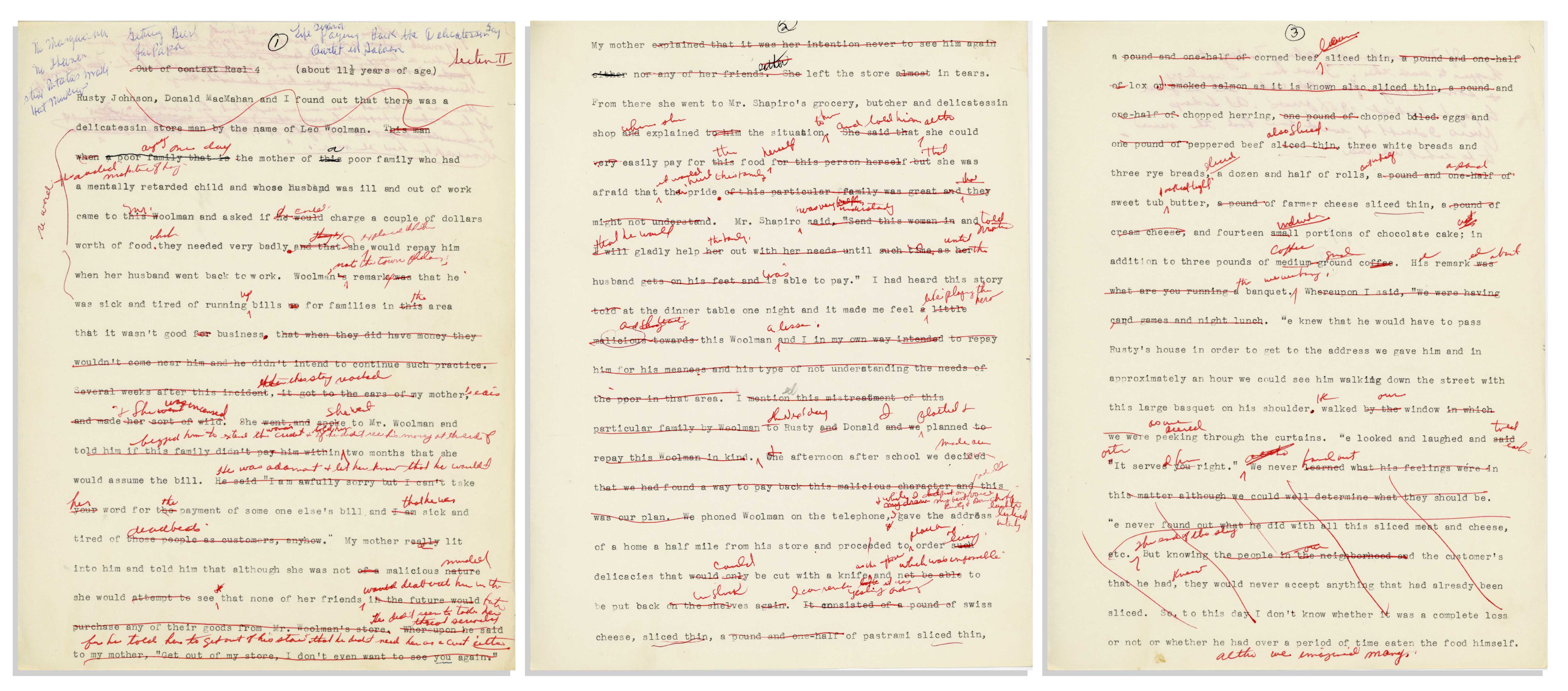 Lot Detail 330+ Typed & Handwritten Pages of Moe Howard's