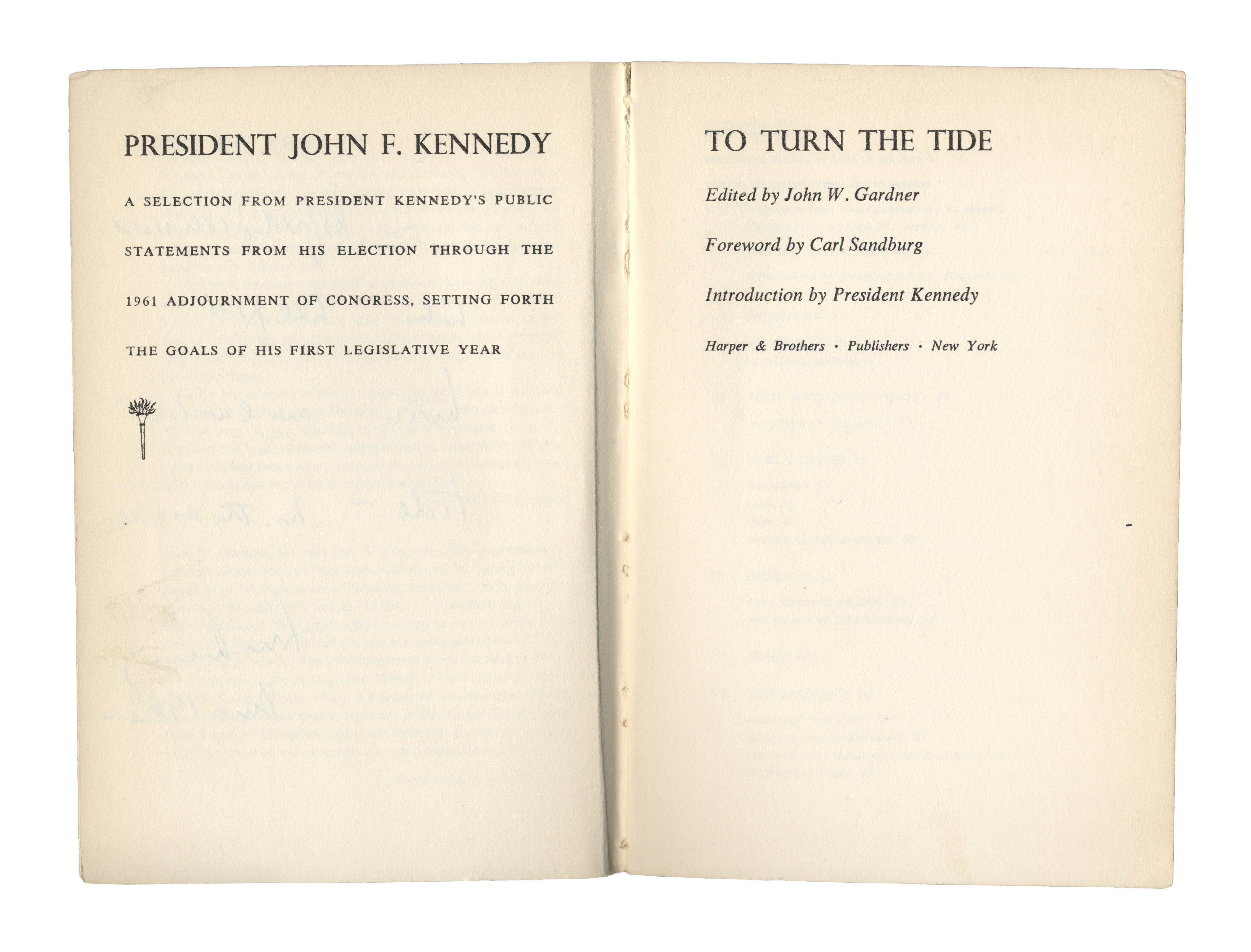 Lot Detail John F. Kennedy Signed Book as President JFK Inscribes