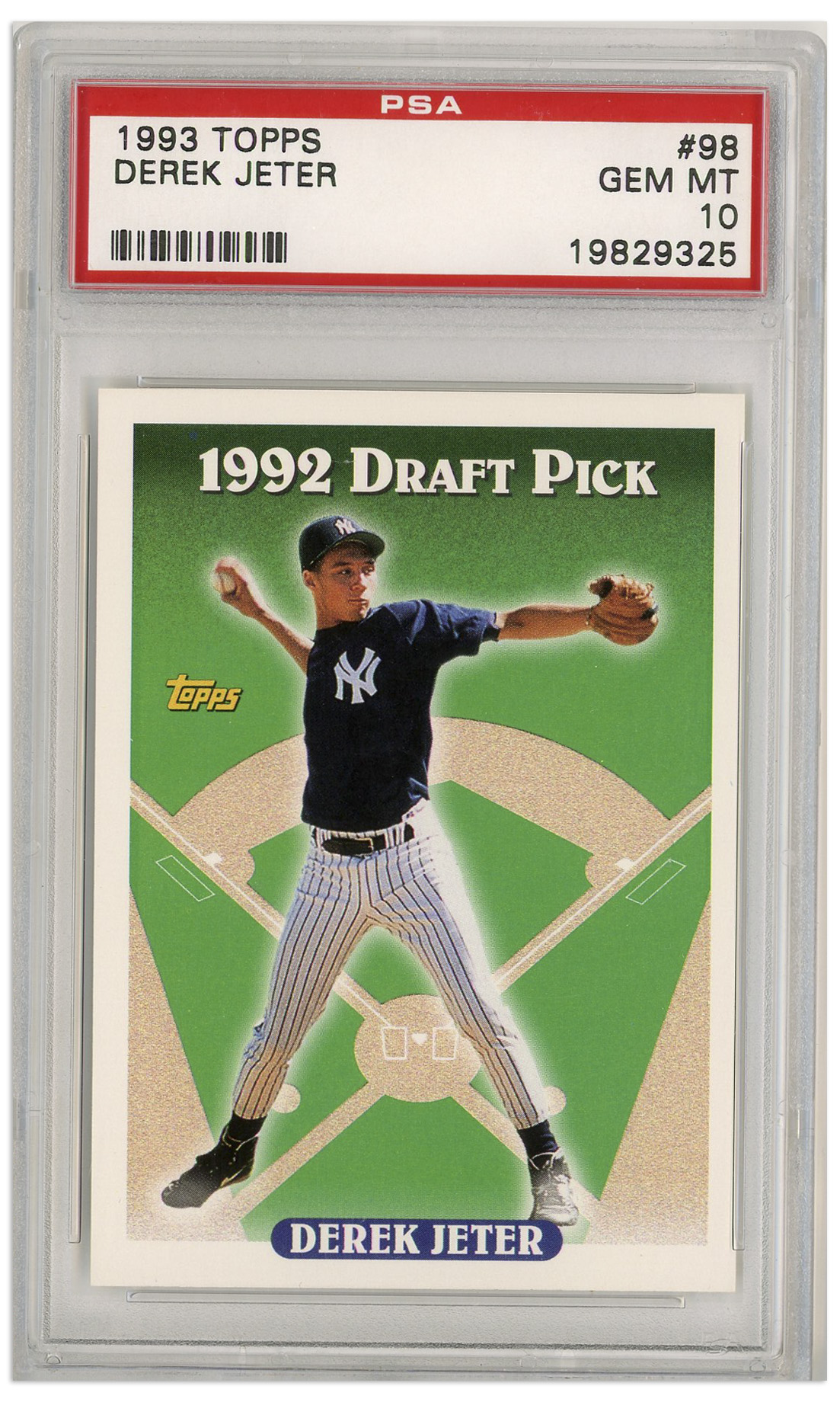 Lot Detail Derek Jeter 1993 Topps Rookie Card 98 PSA Graded Gem