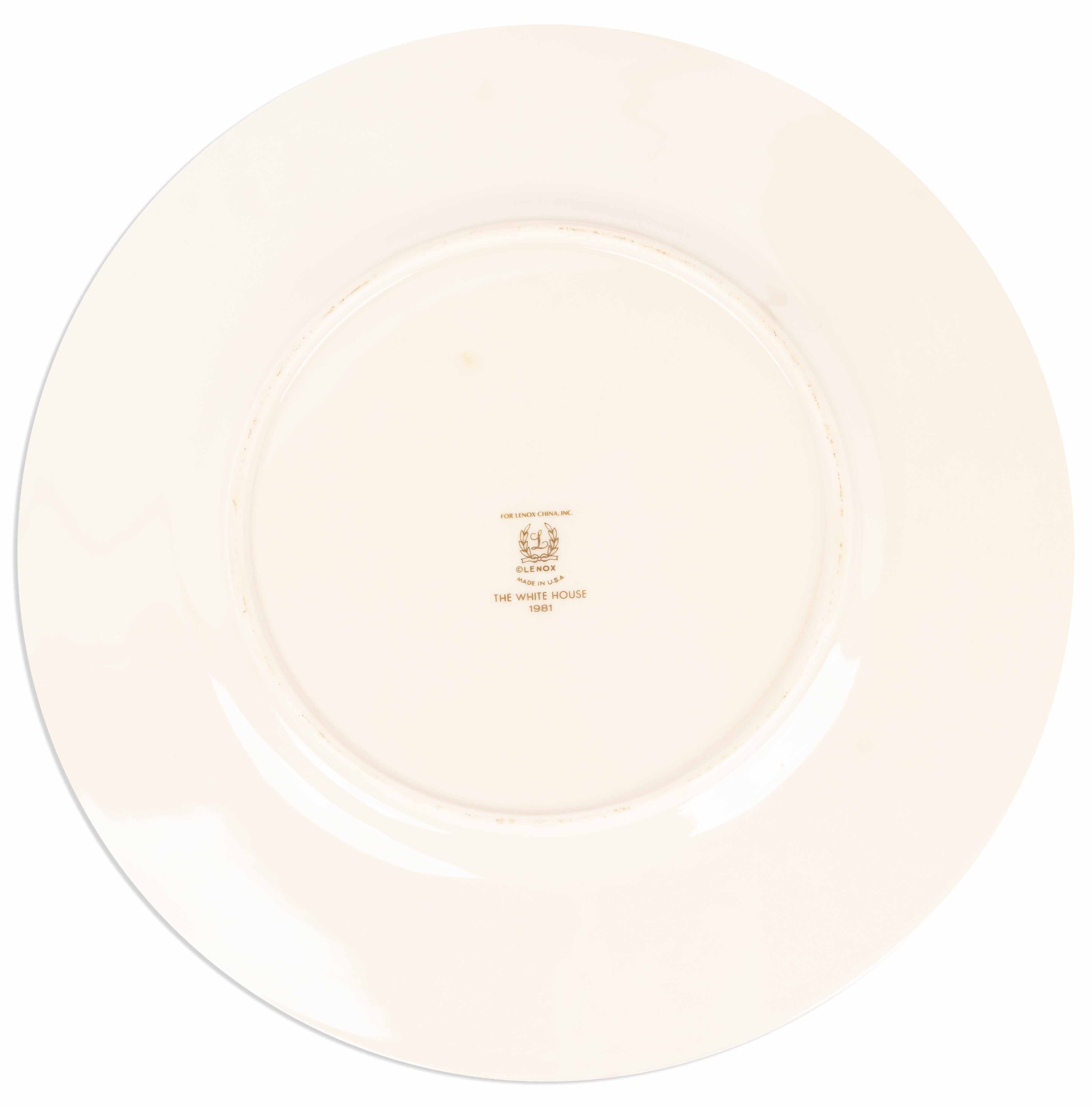 Lot Detail Reagan White House China by Lenox Large Service Plate