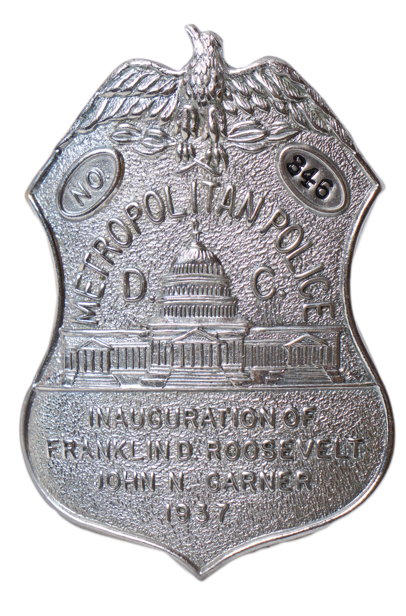 Lot Detail Franklin D. Roosevelt Metropolitan D.C. Police Badge for