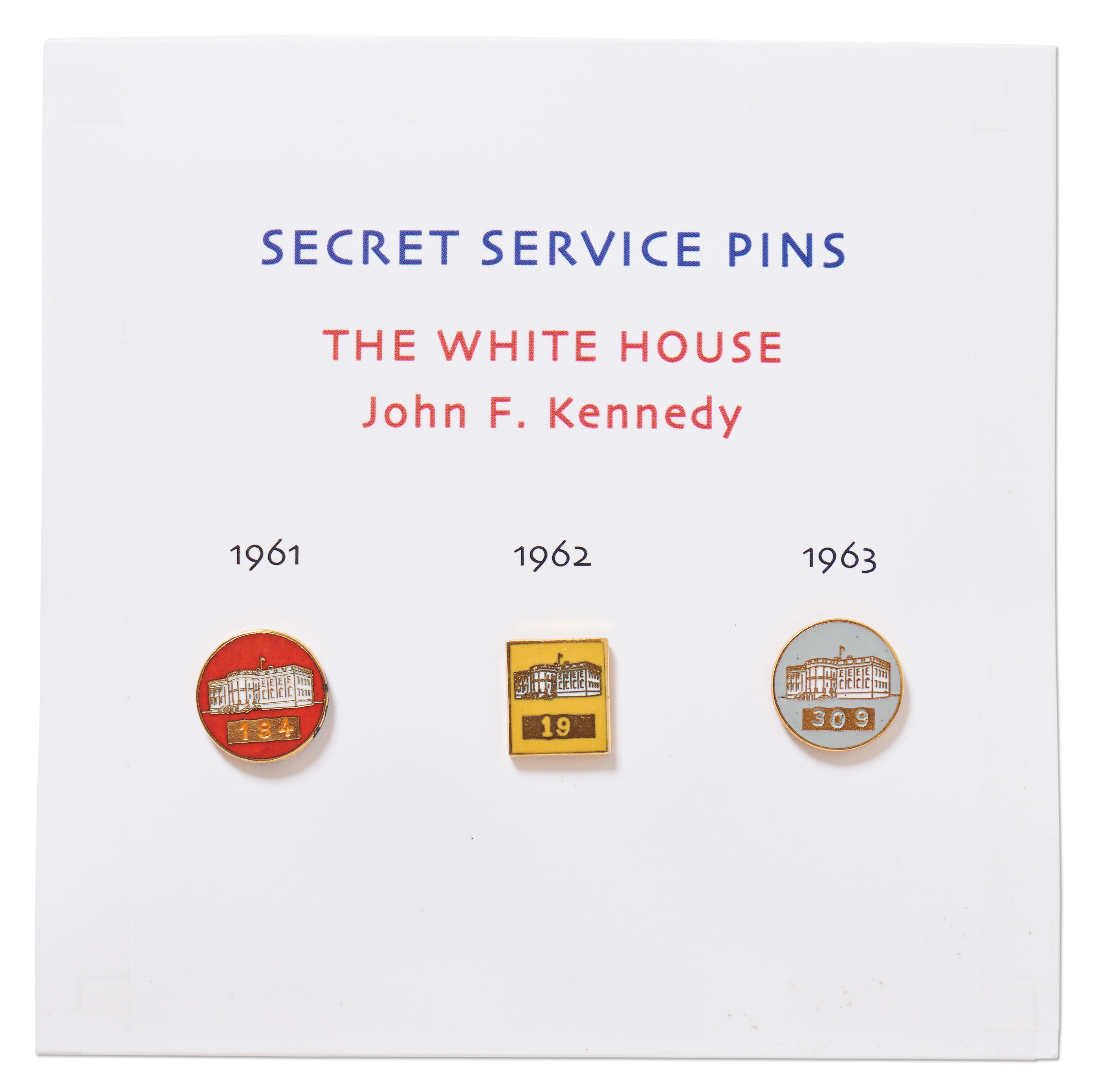 Lot Detail Set of Three Secret Service Lapel Pins from the John F