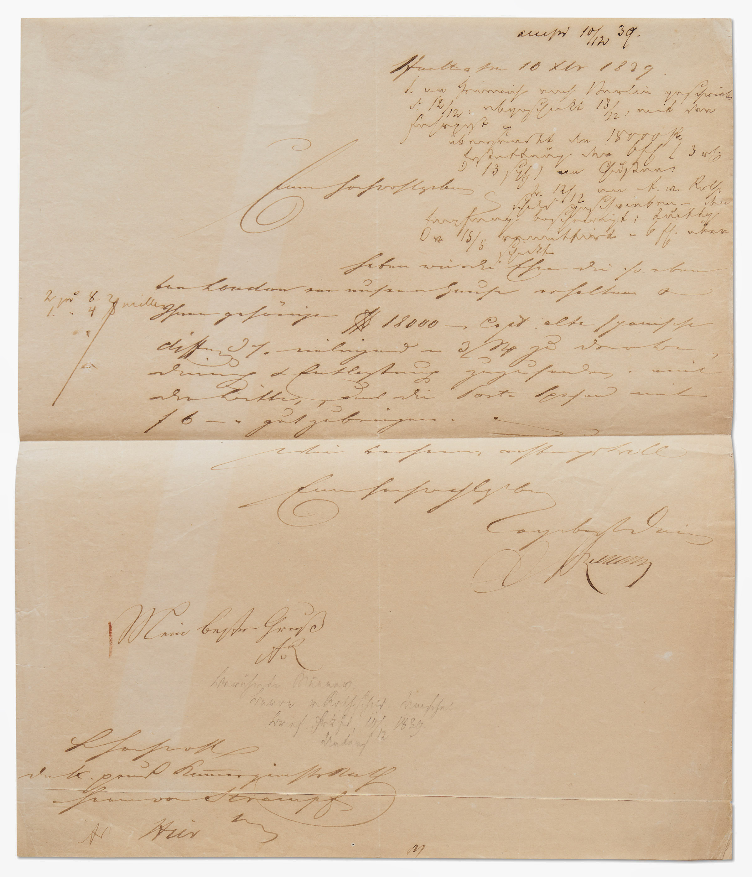 Lot Detail Amschel Mayer Rothschild Letter Signed from 1839