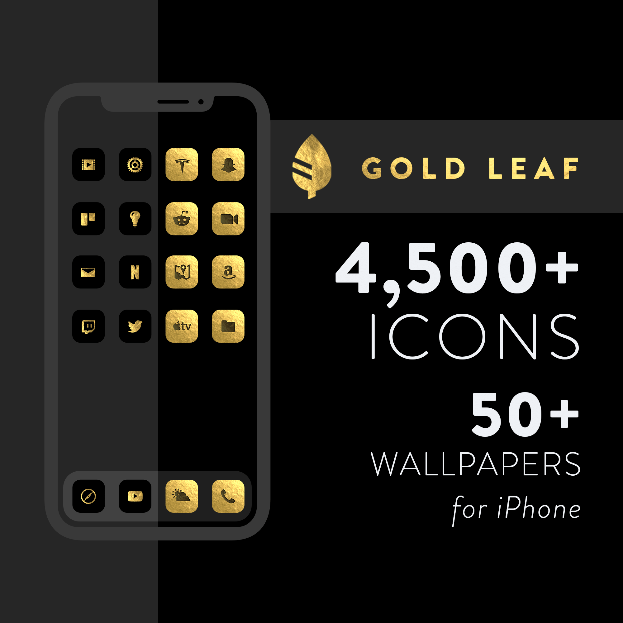 Gold Leaf Ios 14 Icons For Iphone Nate Wren Design