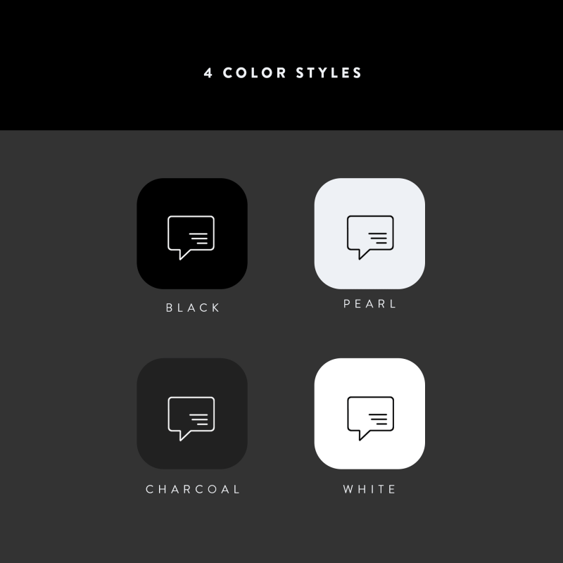 Lines Minimalist Icons for iPhone iOS macOS & Windows Nate Wren Design