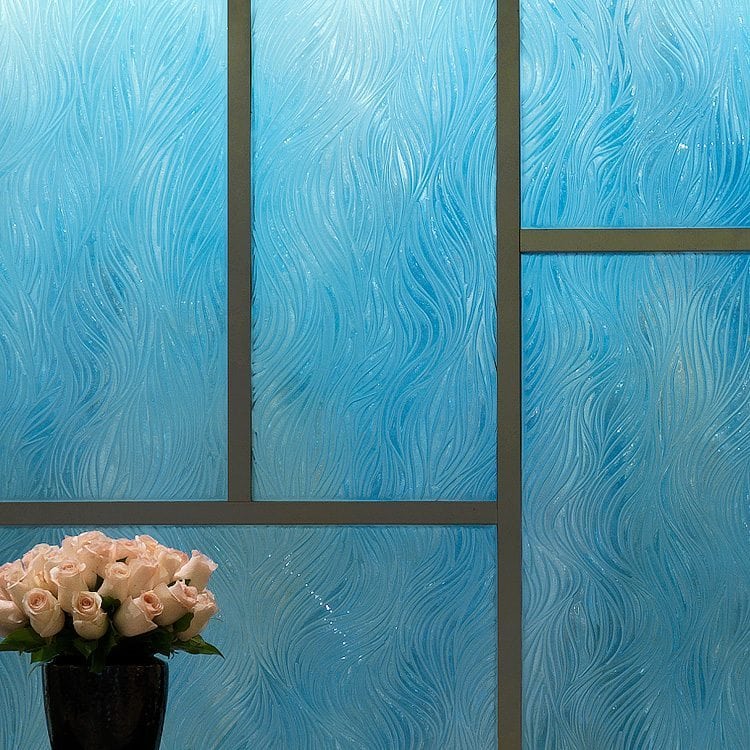 Decorative Glass Wall at Langham Hotel Nathan Allan Glass Studios