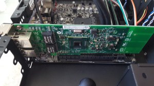 Ethernet card installed