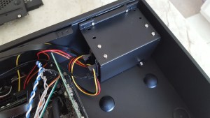 Hard drive enclosure reinstalled