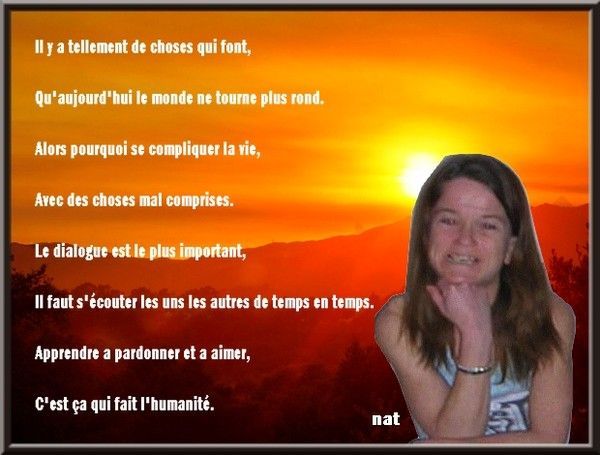 Poème de mon amie Nat