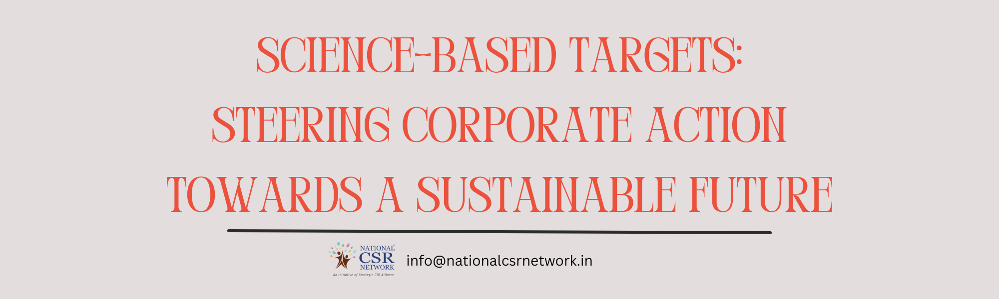 ScienceBased Targets Steering Corporate Action Towards a Sustainable