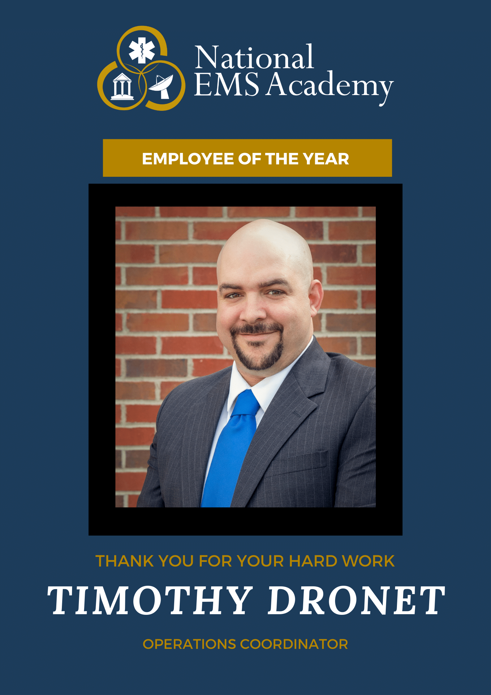 National EMS Academy Names 2021 Employee of the Year National EMS