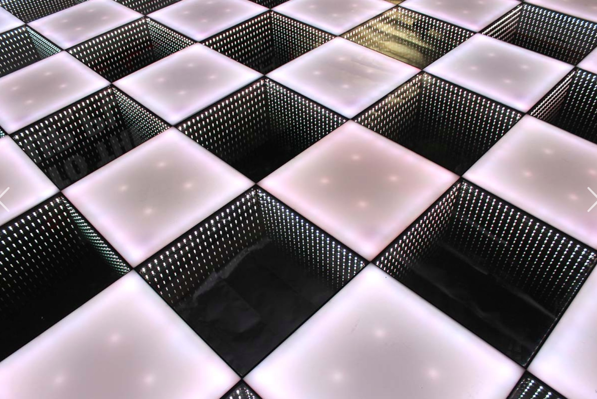 Infinity Mirror Illusion Glowing Dance Floor · Event Rental