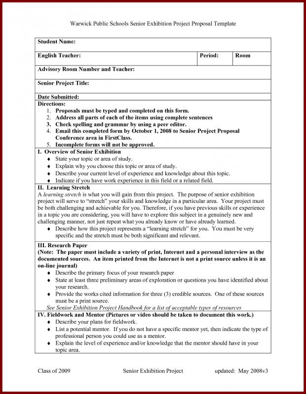 Project Proposal Examples Template Business