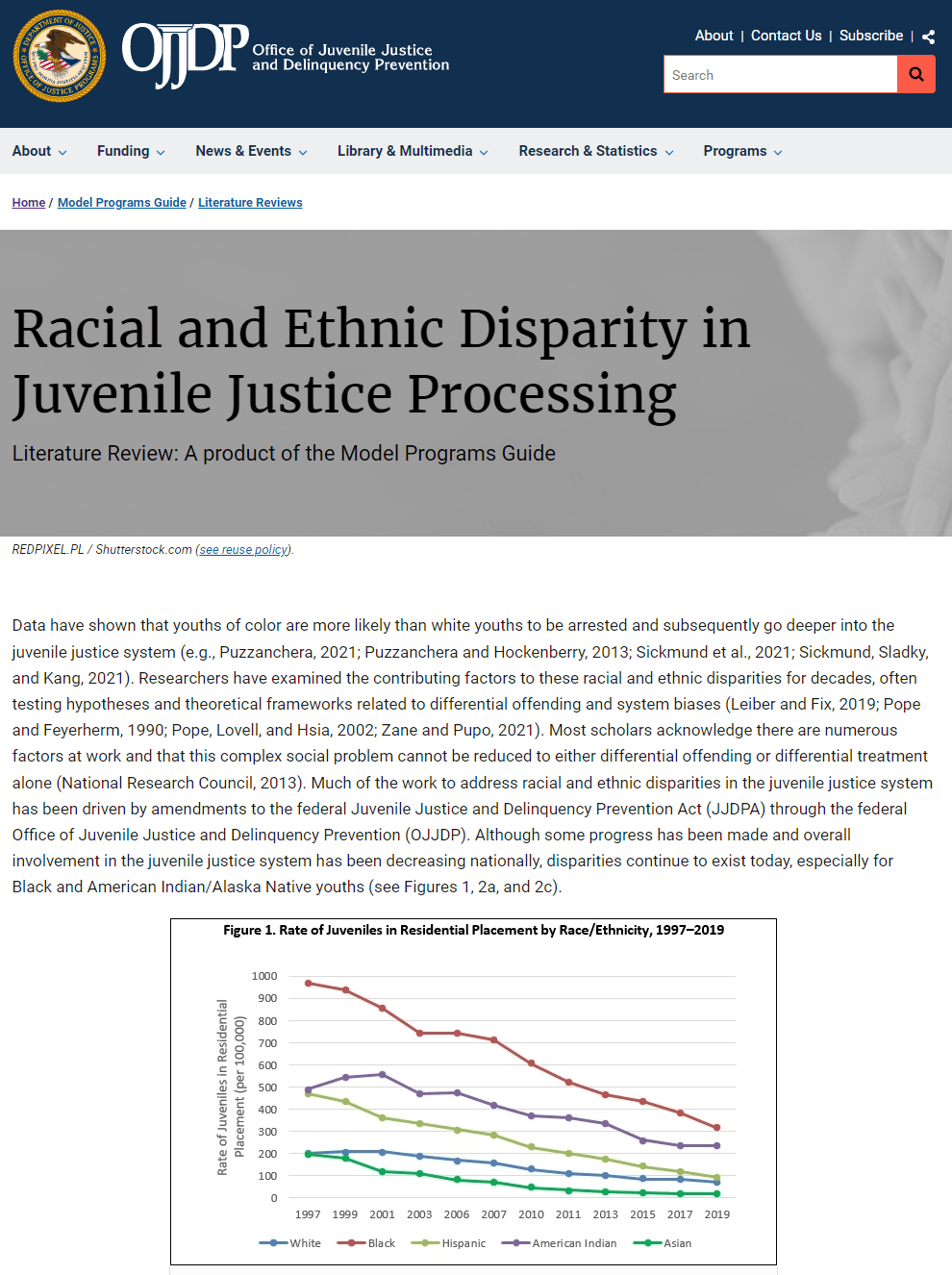 Racial and Ethnic Disparity in Juvenile Justice Processing National