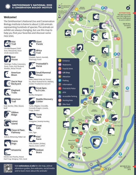 Zoo Map Smithsonian's National Zoo