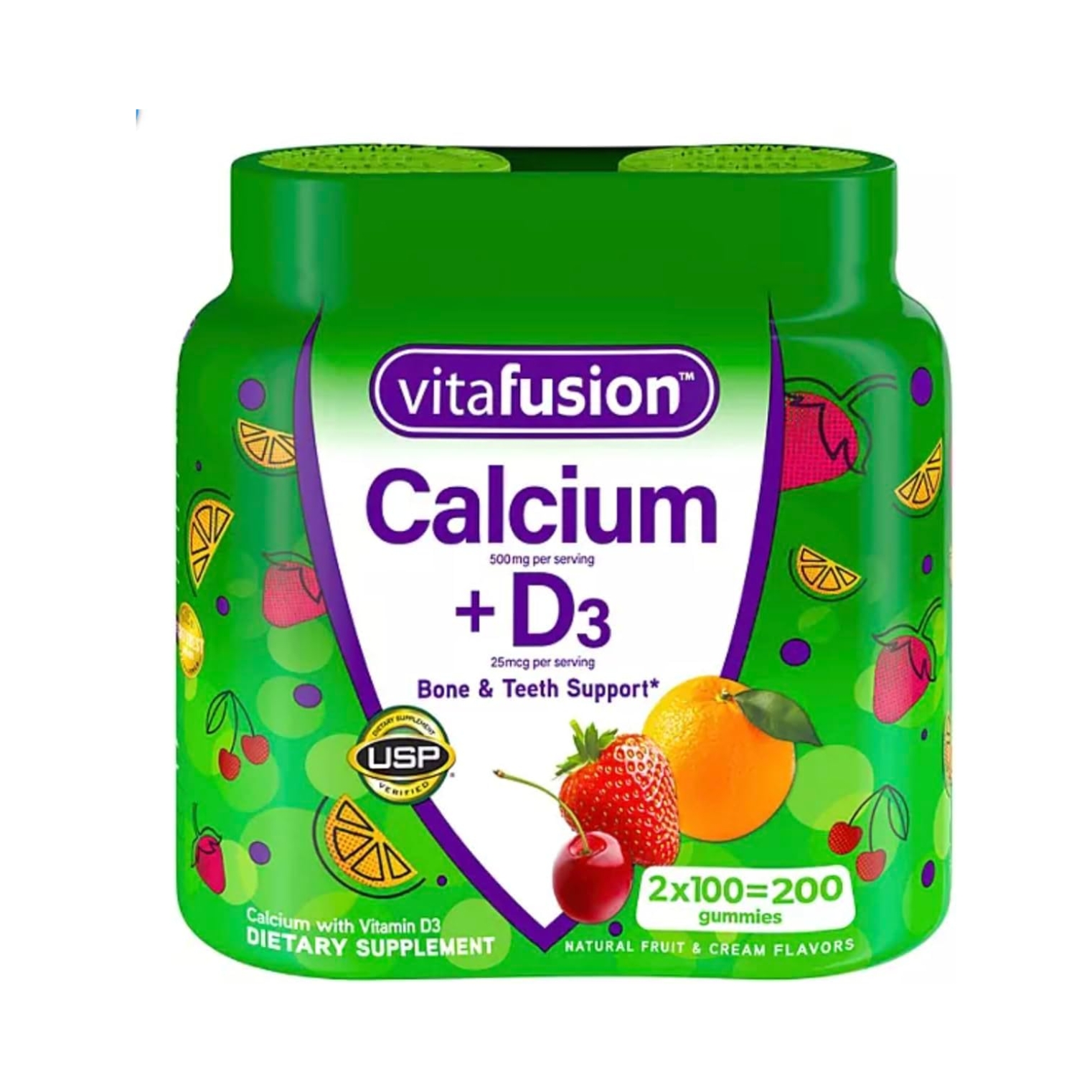Vitafusion Calcium + D3 Gummies Bone Health Support