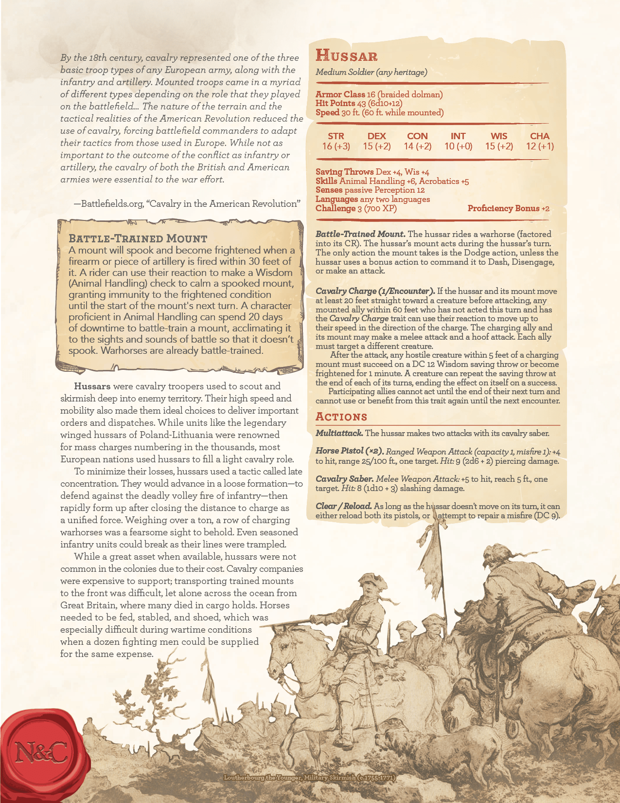 Hussar (enemy) GM Binder