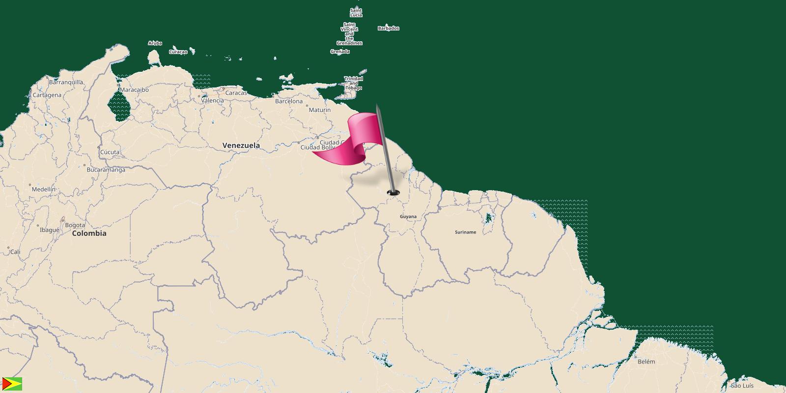 Guyana 🇬🇾 Time, Population, Lunar, GeoJSON, Dialing code