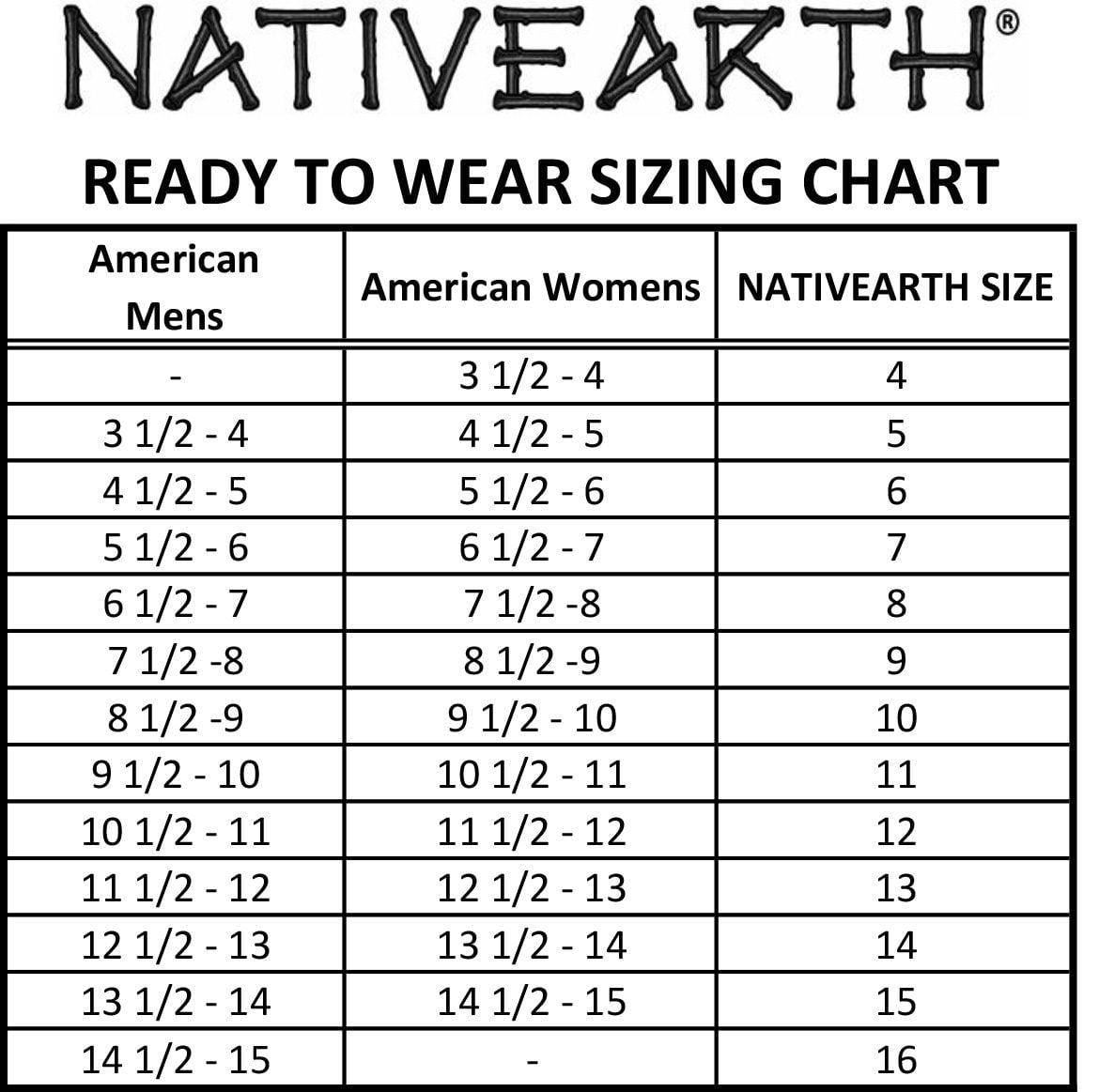 Earth Origins Shoe Size Chart Deals