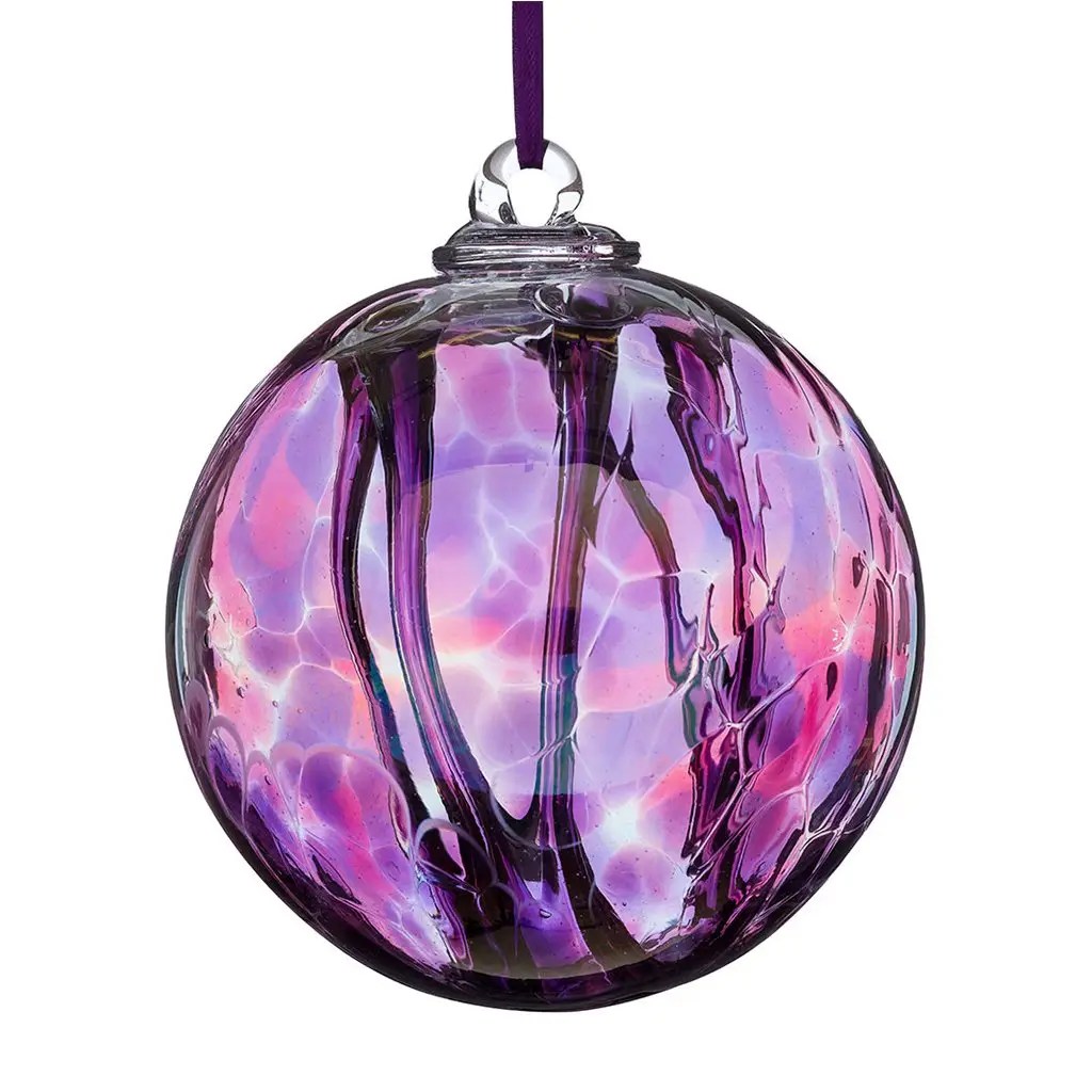 Hand Blown Glass Spirit Orb Pink/Purple Native Beach Boutique