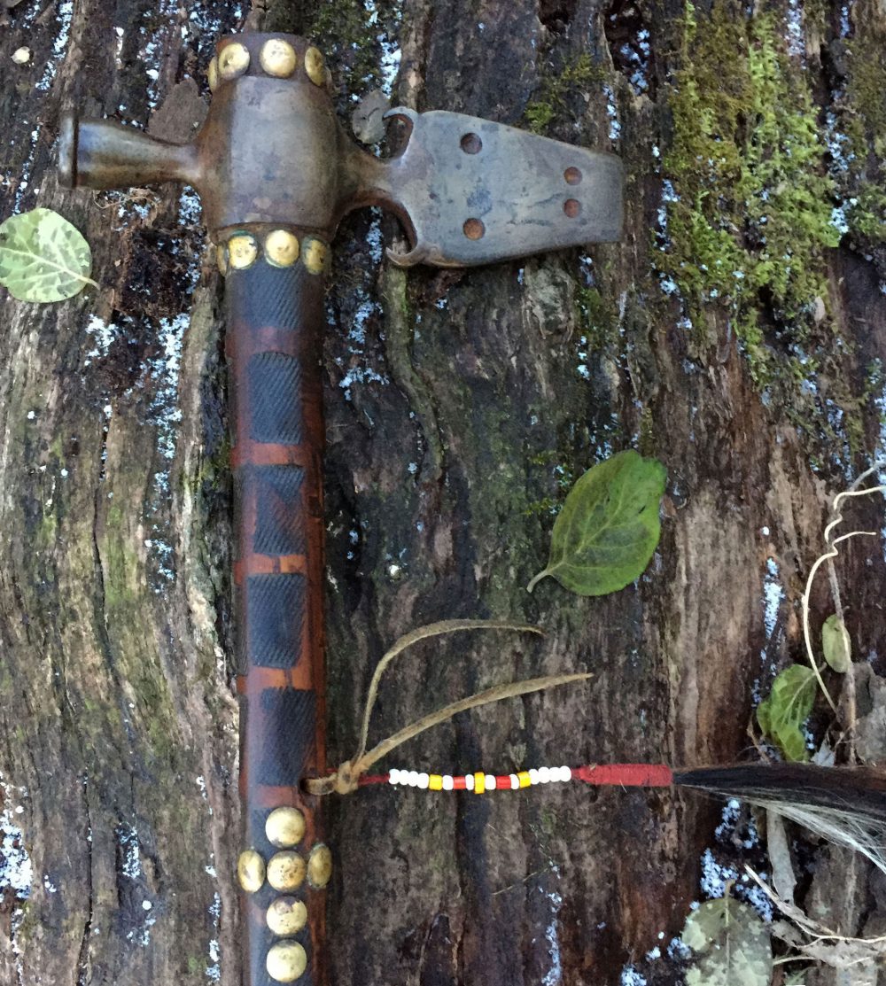 Buffalo Spontoon Pipe Tomahawk, a hand tomahawk for sale