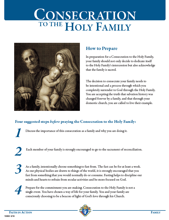 Consecration to the Holy Family Event Nativity Catholic Church