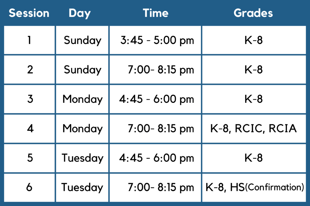 Religious Education Registration Nativity Catholic Church
