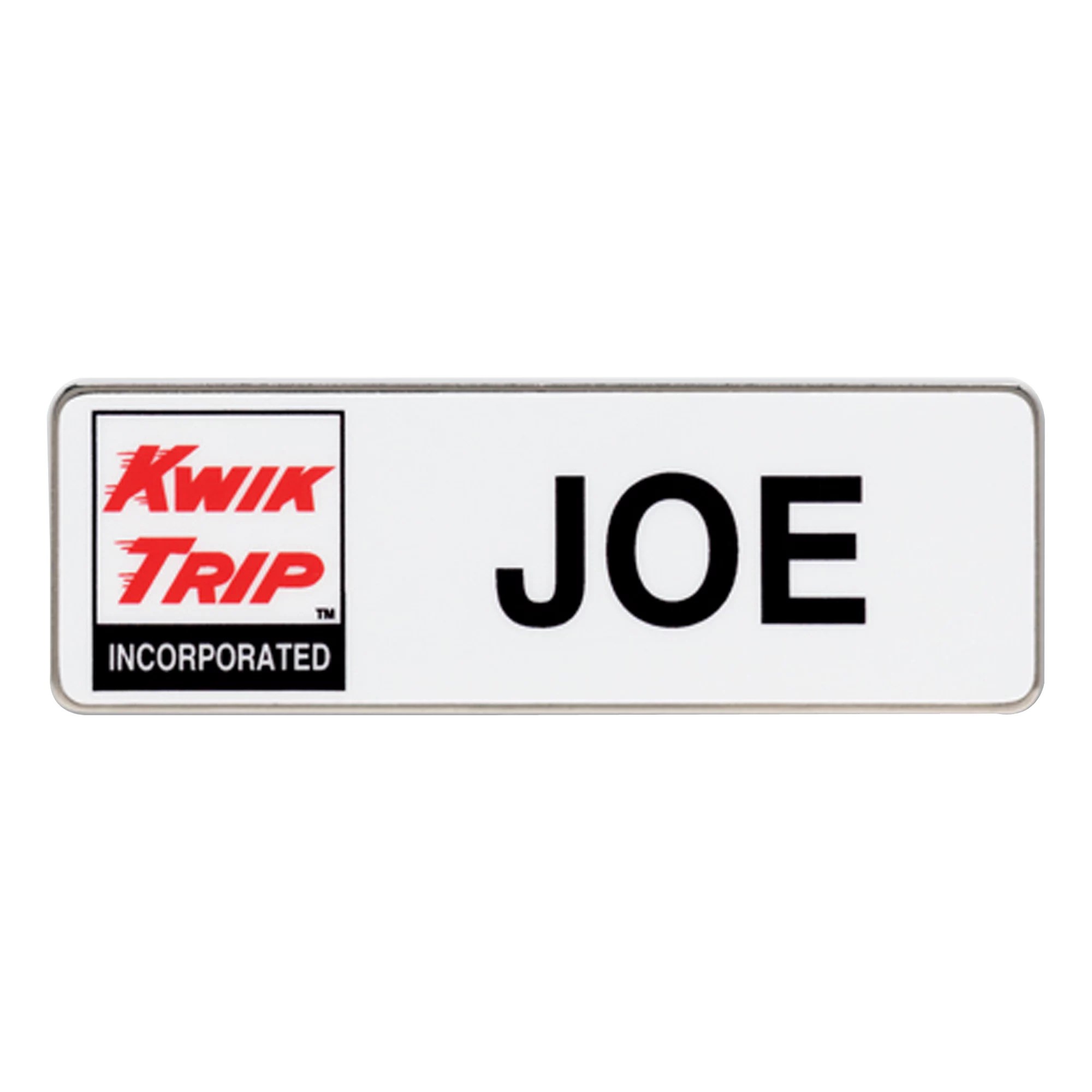 Promotional 3" x 1" Rectangle Name Badge with Logo National Pen