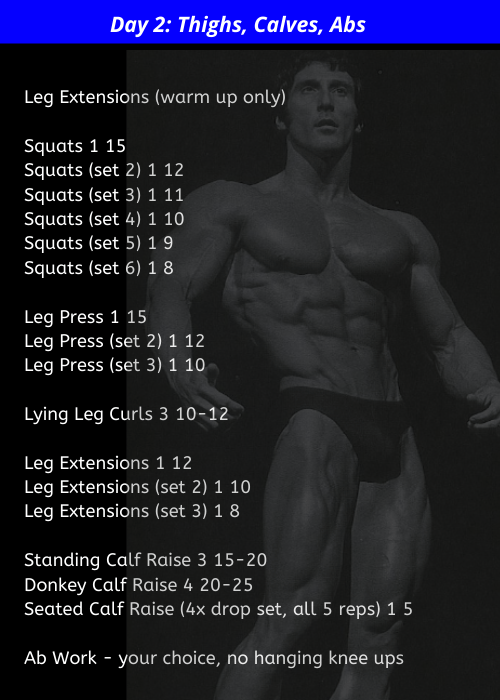 Get inspired by Frank Zane Profile and workout analysis