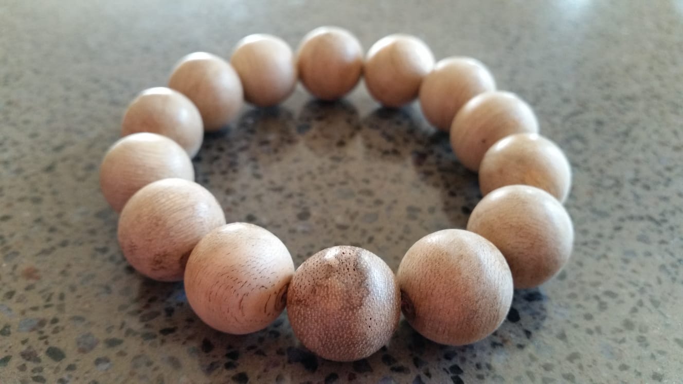 Natural Agarwood Beads Bracelet Malinau Agarwood 14 Beads 16mm