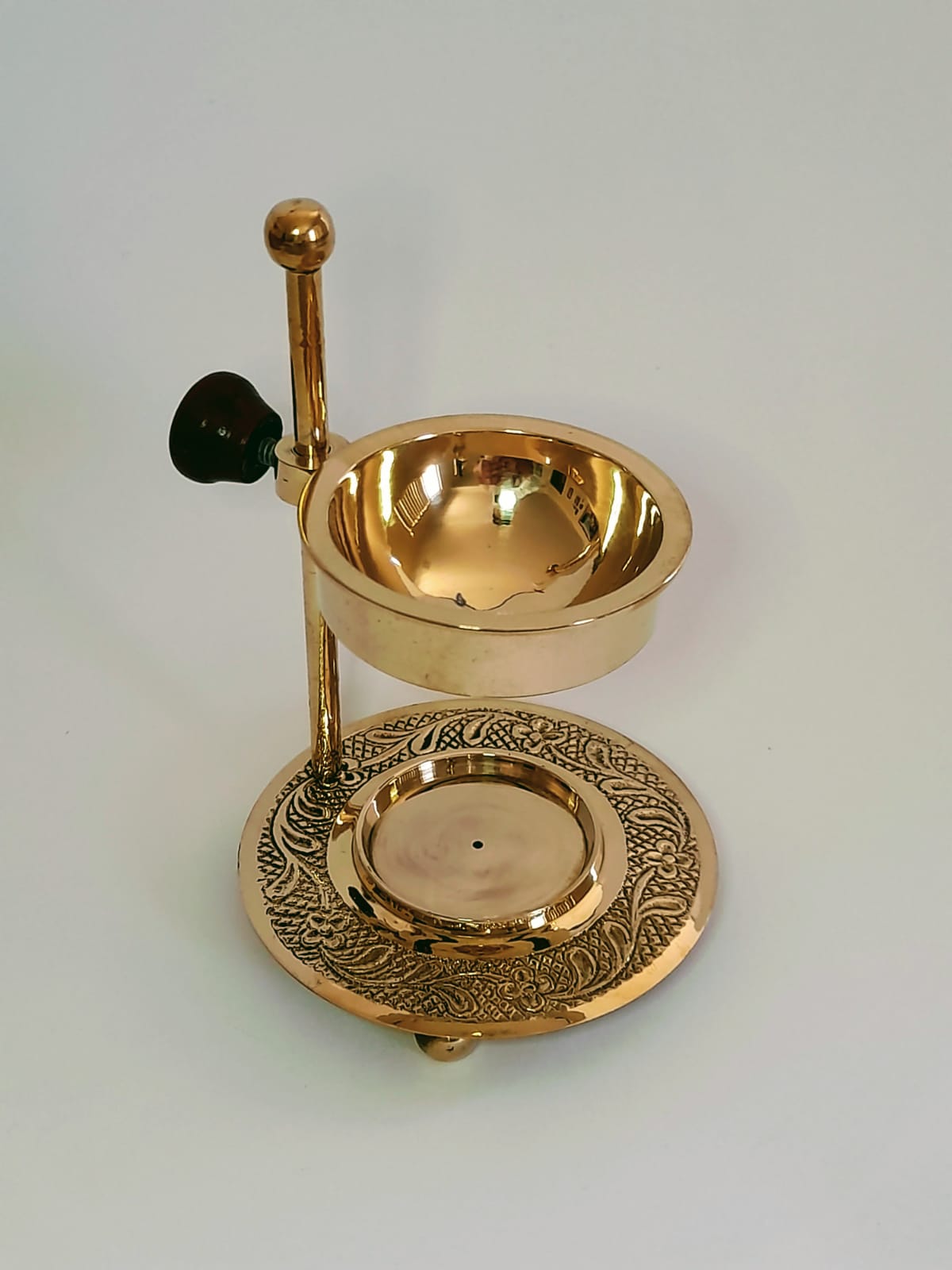 Brass Oil / Incense Burners With Round Bowl Gold Natural Fragrance