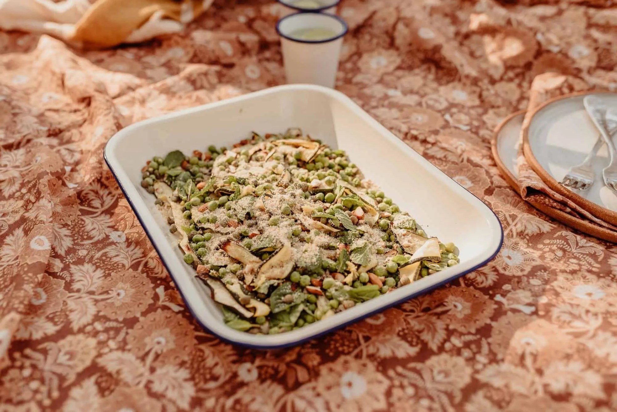 PERFECT PICNIC RECIPES Grilled Zucchini, pea, mint